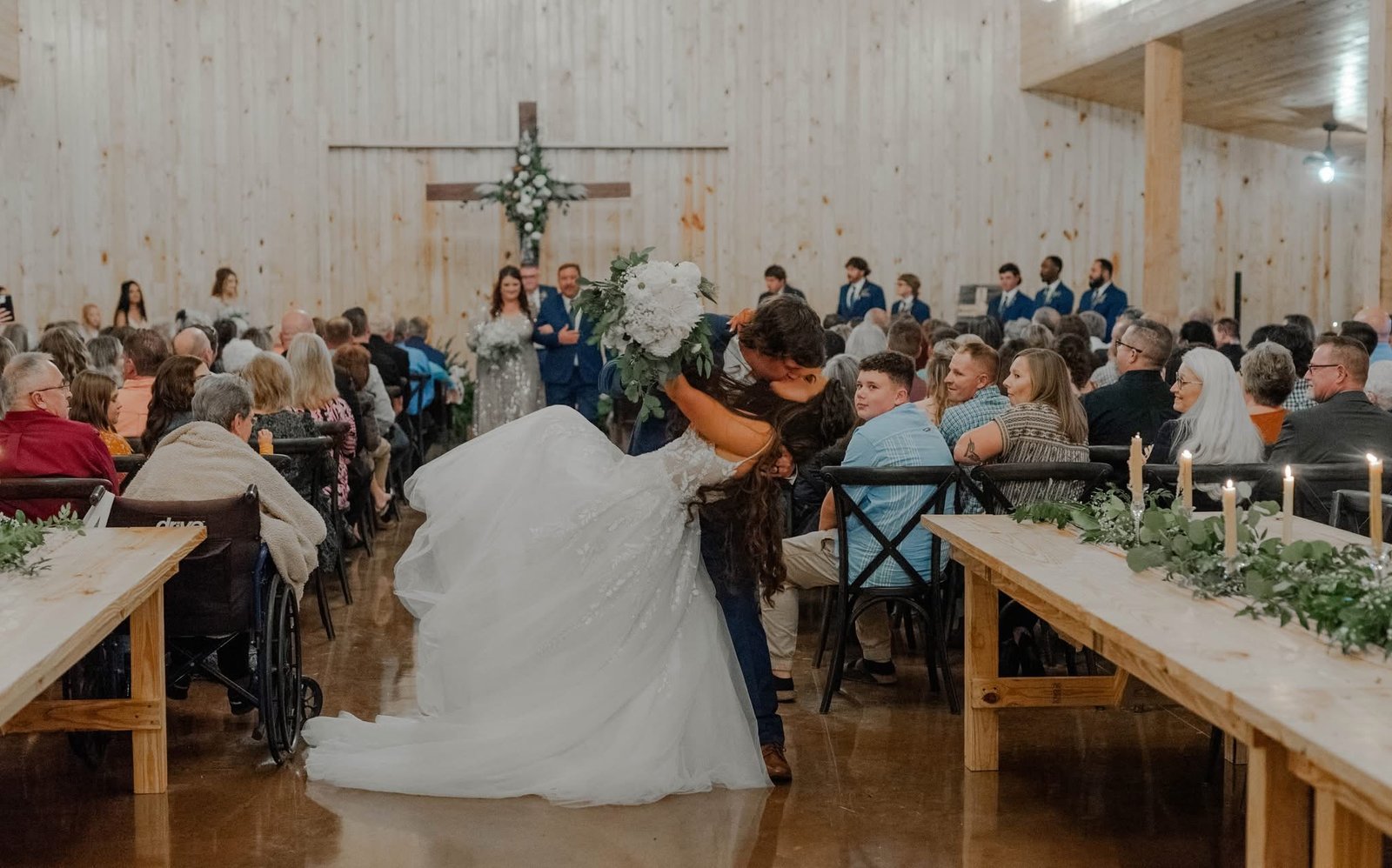 Reception and first dance inside Grant Gables Venue